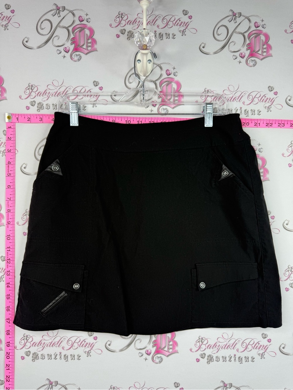 jamie sadock skort shorts under Black Women's Golf Skort with Cargo Pockets